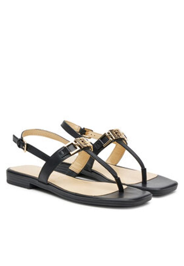 Guess Sandały FLJREL LEA21 Czarny. Kolor: czarny. Materiał: skóra
