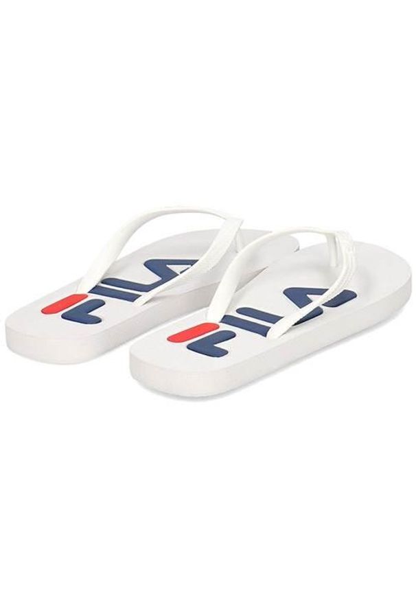 Japonki damskie Fila Troy Slipper. Kolor: biały. Materiał: materiał, syntetyk. Styl: sportowy