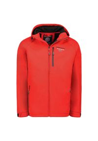 Kurtka softshell męska Geographical Norway TAKITO RED DB MEN 009, czerwona.. Kolor: czerwony. Materiał: poliester, elastan. Sport: turystyka piesza #1