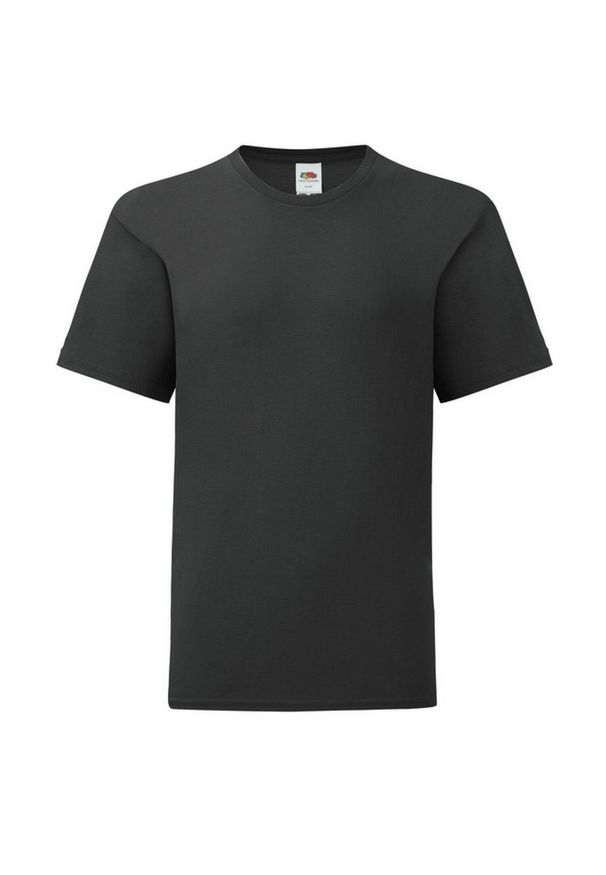 FRUIT OF THE LOOM - Koszulka Dziecięca Iconic 150 Plain T-shirt. Kolor: czarny