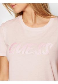 Guess T-Shirt W1YI45 RA0Q0 Różowy Regular Fit. Kolor: różowy. Materiał: bawełna #4