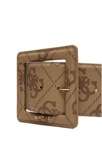 Guess Pasek Damski BW9247 P5370 Beżowy. Kolor: beżowy. Materiał: skóra