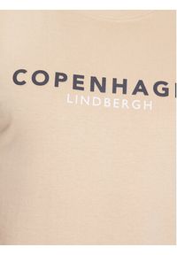 Lindbergh T-Shirt 30-400200 Beżowy Regular Fit. Kolor: beżowy. Materiał: bawełna #4