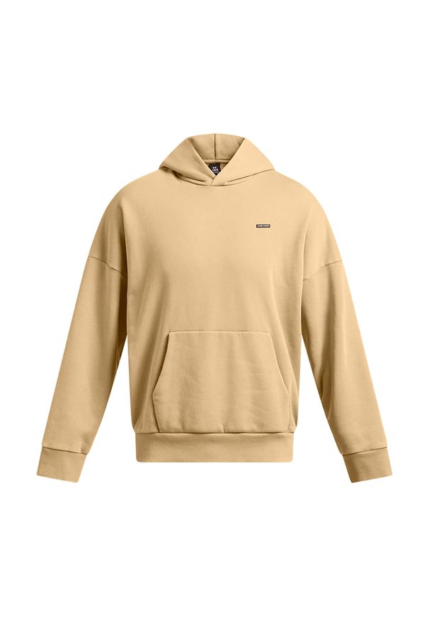 Bluza męska Under Armour Icon HWT Fleece Wash OS Hoodie. Kolor: beżowy. Sport: fitness