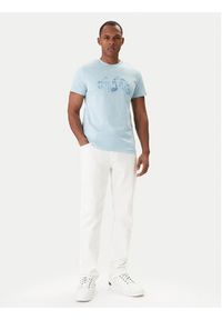 Versace Jeans Couture T-Shirt 80GAHE02 CJ00E Niebieski Regular Fit. Kolor: niebieski. Materiał: bawełna #5