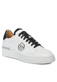 Philipp Plein - PHILIPP PLEIN Sneakersy Leather Lo Top SADS USC0537 PLE022N Biały. Kolor: biały. Materiał: skóra