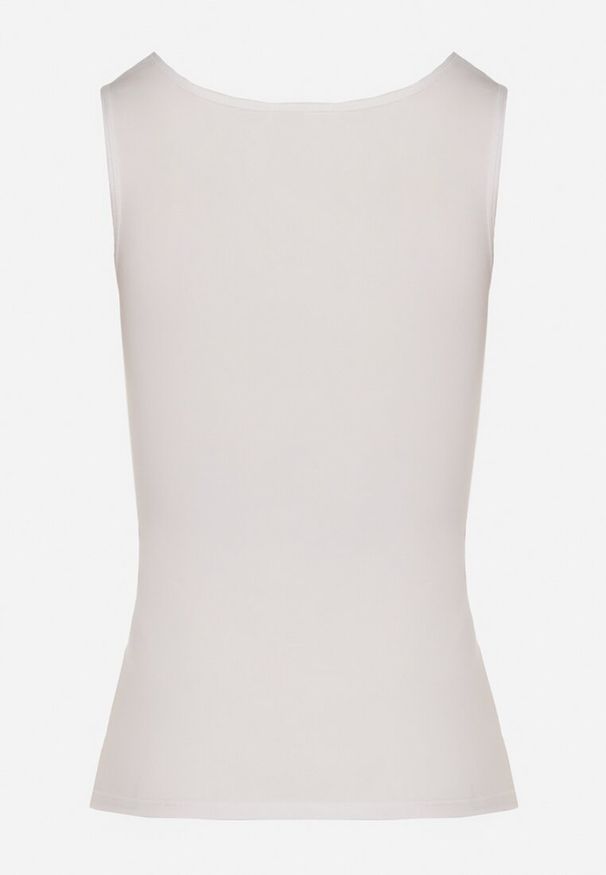 Born2be - Biały Top z Bawełny z Koronką Arionor. Okazja: na co dzień. Kolor: biały. Materiał: bawełna, koronka. Wzór: koronka. Styl: casual, klasyczny