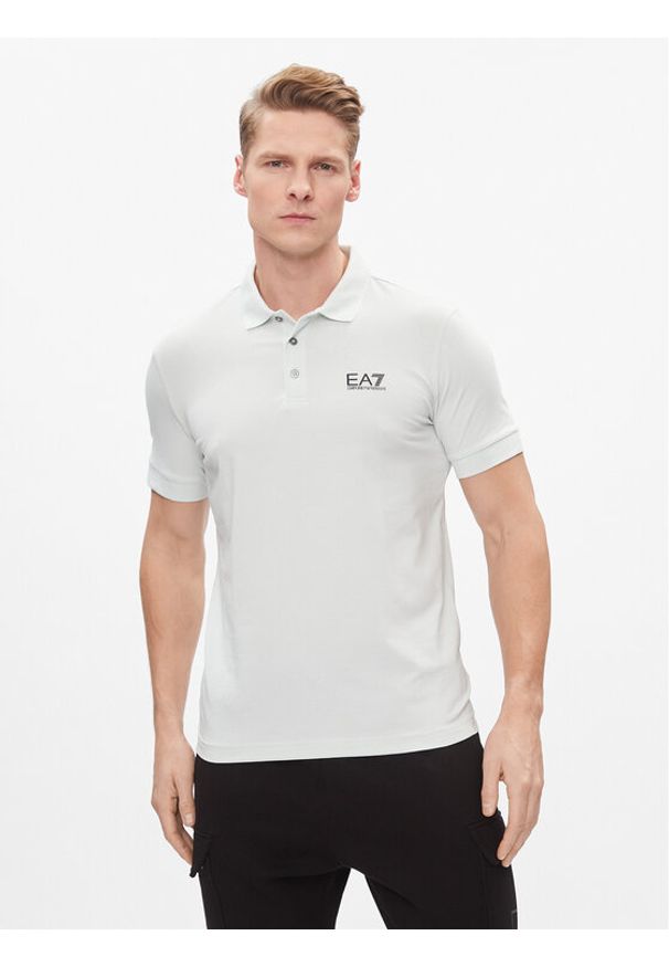 EA7 Emporio Armani Polo 8NPF04 PJM5Z 1133 Szary Regular Fit. Typ kołnierza: polo. Kolor: szary. Materiał: bawełna