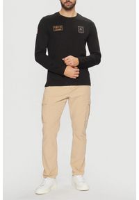 Aeronautica Militare - AERONAUTICA MILITARE Czarny męski longsleeve With Patches, Rozmiar XXL. Kolor: niebieski. Długość rękawa: długi rękaw #4