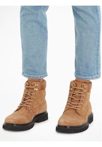 Calvin Klein Jeans Trzewiki Eva Mid Laceup Boot Suede YM0YM00802 Brązowy. Kolor: brązowy #3