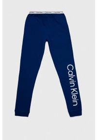 Calvin Klein Underwear piżama bawełniana dziecięca kolor granatowy z nadrukiem. Kolor: niebieski. Materiał: bawełna. Długość: krótkie. Wzór: nadruk #7