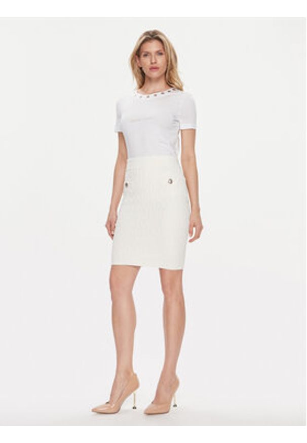 Marciano Guess T-Shirt 4RGP24 6138A Biały Regular Fit. Kolor: biały. Materiał: bawełna