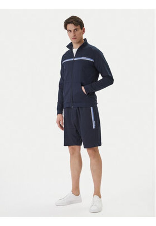 BOSS Bluza Authentic 50554779 Granatowy Regular Fit. Kolor: niebieski. Materiał: bawełna