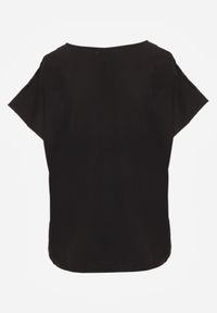 Born2be - Czarna Bluzka Bawełniana z Ażurowymi Wycięciami Ryrlea. Okazja: na co dzień. Kolor: czarny. Materiał: bawełna. Długość: długie. Wzór: ażurowy. Styl: klasyczny, casual #6