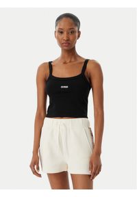 Guess Top V6GP16 K3180 Czarny Regular Fit. Kolor: czarny. Materiał: wiskoza #1