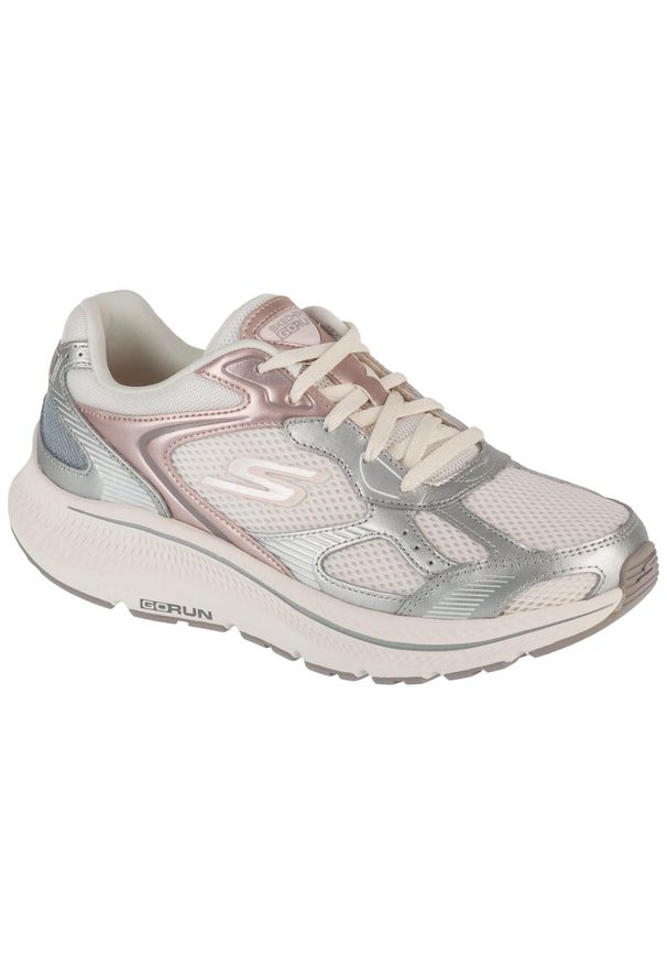 skechers - Buty do biegania damskie, Go Run Consistent 2.0 - Volt. Kolor: biały. Materiał: materiał, syntetyk. Sport: bieganie