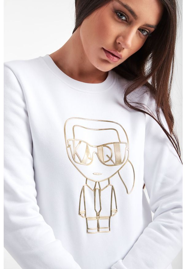 Karl Lagerfeld - BLUZA KARL LAGERFELD. Długość rękawa: długi rękaw. Długość: długie. Wzór: nadruk