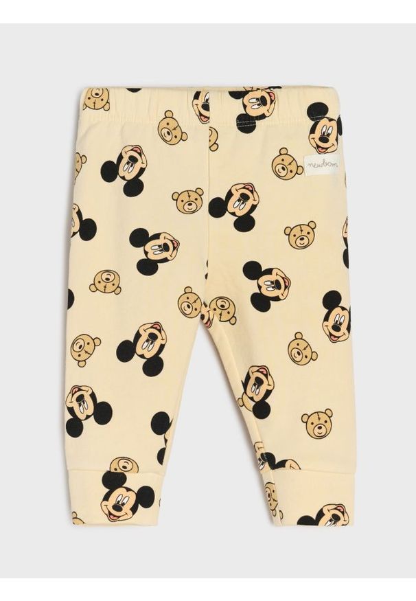 Sinsay - Legginsy frotte Mickey Mouse - kremowy. Kolor: kremowy. Wzór: motyw z bajki