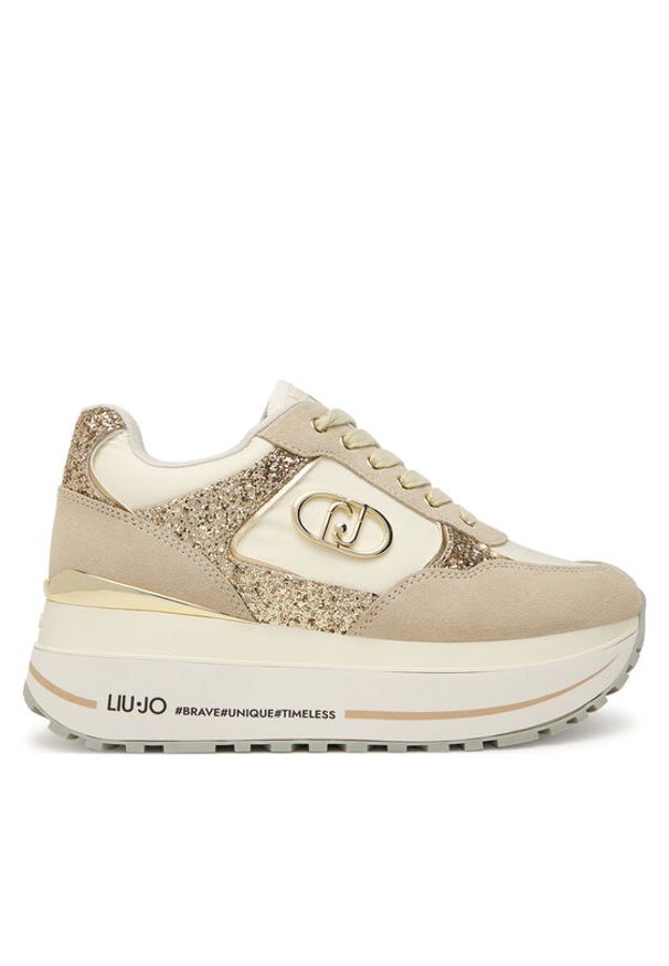Liu Jo Sneakersy Plus 01 BF5011 PX078 Beżowy. Kolor: beżowy. Materiał: zamsz, skóra
