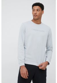 Calvin Klein Performance bluza dresowa męska kolor szary z nadrukiem. Kolor: szary. Materiał: dresówka. Wzór: nadruk