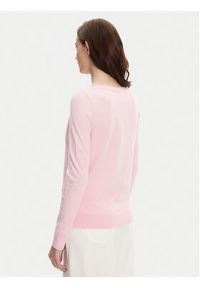 TOMMY HILFIGER - Tommy Hilfiger Sweter WW0WW40099 Różowy Regular Fit. Kolor: różowy. Materiał: bawełna #3