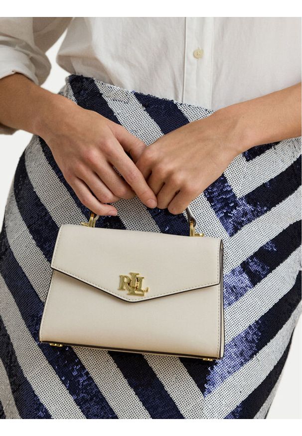 Lauren Ralph Lauren - LAUREN RALPH LAUREN Torebka 431968761005 Biały. Kolor: biały. Materiał: skórzane