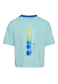 Diadora - Koszulka dziecięca DIADORA JG. T-SHIRT SS LOGO MANIA. Kolor: niebieski