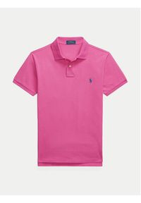 Polo Ralph Lauren Polo 710536856447 Różowy Slim Fit. Typ kołnierza: polo. Kolor: różowy. Materiał: bawełna