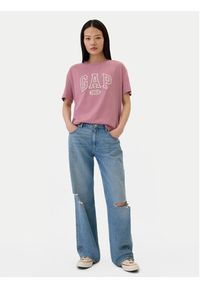 GAP - Gap T-Shirt 500012-03 Różowy Oversize. Kolor: różowy. Materiał: bawełna