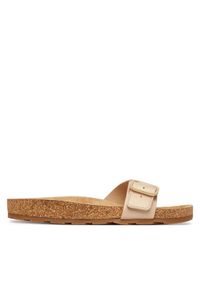 TOMMY HILFIGER - Tommy Hilfiger Klapki Cork Footbed Slip-On FW0FW09344 Beżowy. Kolor: beżowy. Materiał: skóra #1