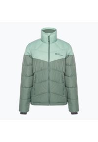 Kurtka puchowa damska Jack Wolfskin Herzberg Down. Kolor: zielony. Materiał: puch. Sport: turystyka piesza #1