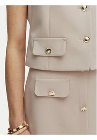 Rinascimento Kamizelka garniturowa CFC0128265003 Beżowy Slim Fit. Kolor: beżowy. Materiał: syntetyk #5