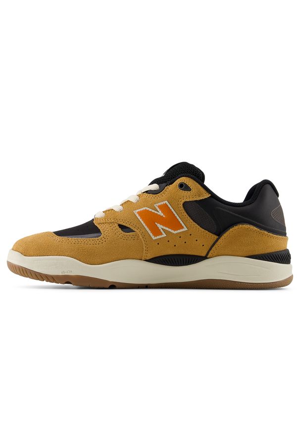 Buty męskie New Balance Numeric NM1010LV – żółte. Kolor: żółty. Materiał: guma, dresówka, materiał, skóra, syntetyk. Szerokość cholewki: normalna. Sport: bieganie, fitness, skateboard