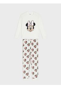 Sinsay - Welurowa piżama dwuczęściowa Minnie Mouse - kremowy. Kolor: kremowy. Materiał: welur. Wzór: motyw z bajki #1