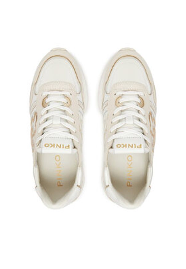 Pinko - PINKO Sneakersy Zoe 01 SS0087P023 Biały. Kolor: biały. Materiał: skóra