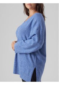 Vero Moda Curve Sweter 10297266 Niebieski Regular Fit. Kolor: niebieski. Materiał: syntetyk