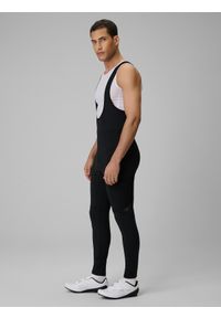 4f - 4F Długie spodnie kolarskie z szelkami męskie - czarne S. Kolor: czarny. Materiał: skóra, materiał, włókno. Długość: długie. Sport: kolarstwo #2