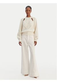 BOSS Sweter Farlant 50554767 Beżowy Relaxed Fit. Kolor: beżowy. Materiał: bawełna #5