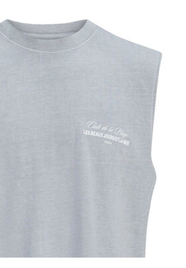 Jack & Jones Tank top Cassis 12295076 Niebieski jasny Regular Fit. Kolor: niebieski. Materiał: bawełna