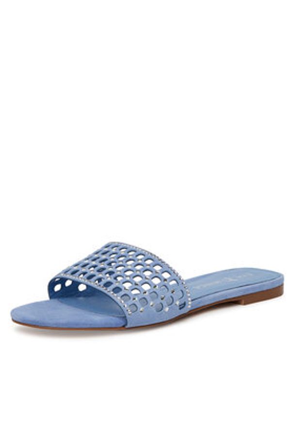 Eva Minge Klapki ALI-V17852-1-1 Niebieski. Kolor: niebieski. Materiał: skóra