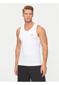Guess Tank top U97M02 KCD31 Biały Regular Fit. Kolor: biały. Materiał: bawełna #1