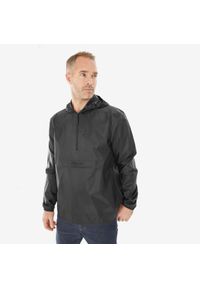 quechua - Kurtka turystyczna męska Quechua Raincut wodoodporna. Kolor: czarny. Materiał: poliester, materiał. Sport: turystyka piesza #1