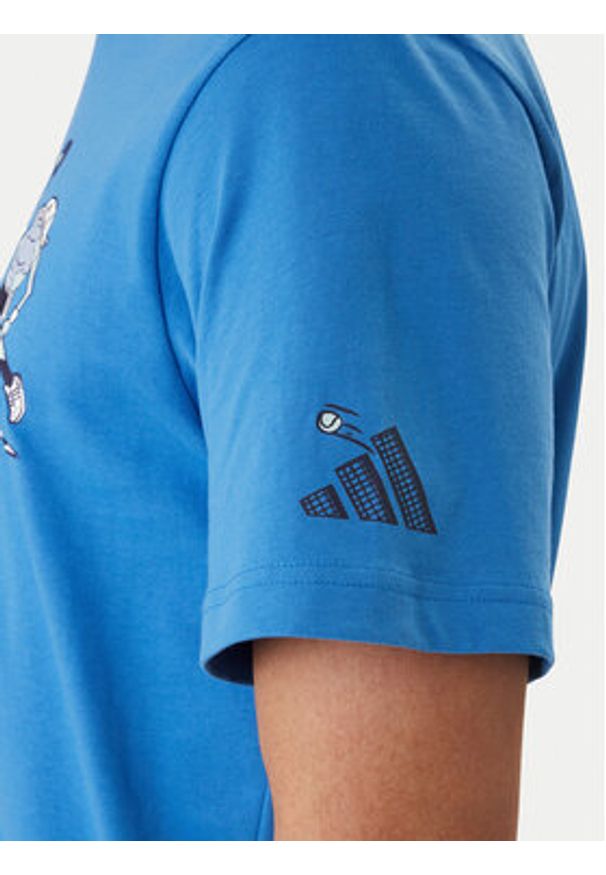 Adidas - adidas T-Shirt Earth Day Padel Graphic KB4907 Niebieski Regular Fit. Kolor: niebieski. Materiał: bawełna
