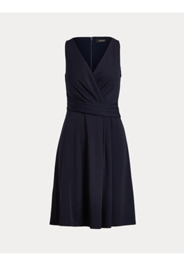 Lauren Ralph Lauren Sukienka koktajlowa 250865006002 Granatowy Regular Fit. Kolor: niebieski. Materiał: syntetyk. Styl: wizytowy