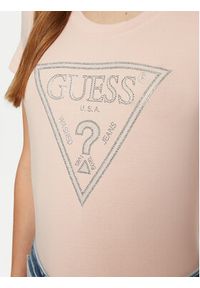 Guess T-Shirt W5RI11 J1314 Różowy Regular Fit. Kolor: różowy. Materiał: bawełna #4