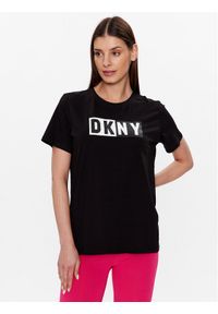 DKNY Sport T-Shirt DP2T5894 Czarny Classic Fit. Kolor: czarny. Materiał: bawełna. Styl: sportowy