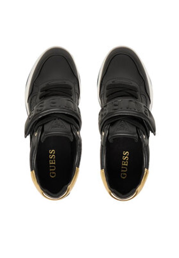 Guess Sneakersy FLFHNN ELE12 Czarny. Kolor: czarny. Materiał: skóra