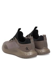 Calvin Klein Sneakersy Eva Runner Laceup Sock Mat Mix YM0YM01443 Brązowy. Kolor: brązowy. Materiał: materiał #2