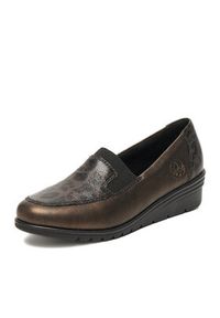 Rieker Półbuty L5351-90 Złoty. Kolor: złoty. Materiał: skóra #5