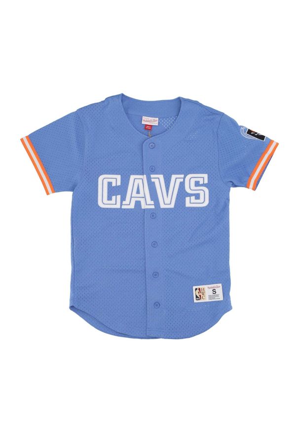 Mitchell & Ness - Siateczkowy dżersej Cleveland Cavaliers On The Clock. Kolor: niebieski. Materiał: jersey. Sport: koszykówka